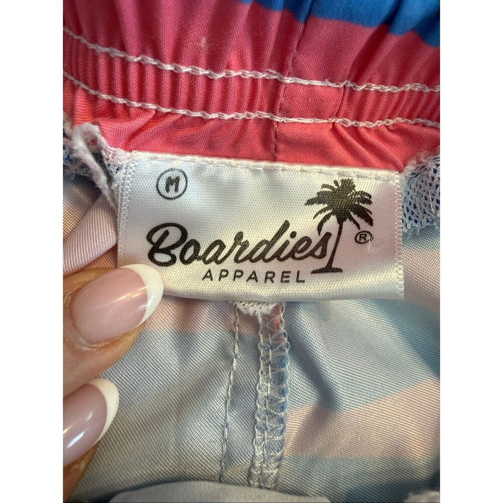 Boardies Apparel Kids' Stripe Colorblock Quick Dry Swim Shorts Pink Blue Medium - Picture 3 of 8